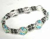 Green and Blue Crystal Bracelet 003107 - Wholesale Bracelets & Bangles