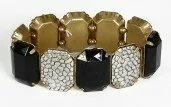 Black and Pewter Cuff 002959 - Wholesale Bracelets & Bangles