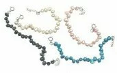 Pink Baroque Pearl Bracelet 003915 - Wholesale Freshwater Pearl Jewellery