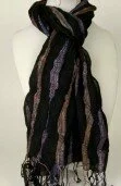 Black Lurex Stretchy Scarf 003628 - Wholesale Scarves & Pashminas