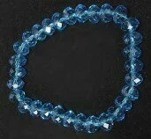 Delicate Glass Faceted Bead Bracelet (blue) 002977 - Wholesale Bracelets & Bangles