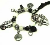 Glass and Metal Bead Bracelet 003019 - Wholesale Bracelets & Bangles