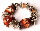 Batik Wood Elasticated Bracelet 002990 - Wholesale Bracelets & Bangles