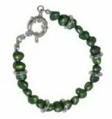Rich Green Pearl Bracelet 003924 - Wholesale Freshwater Pearl Jewellery
