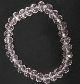 Delicate Glass Faceted Bead Bracelet (pink) 002980 - Wholesale Bracelets & Bangles