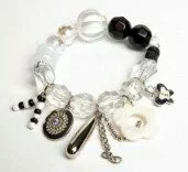Black and Silver Metal Bead Bracelet 003045 - Wholesale Bracelets & Bangles