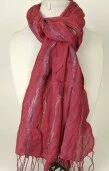 Fuschia Lurex Stretchy Scarf 003600 - Wholesale Scarves & Pashminas