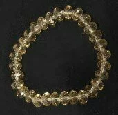Delicate Glass Faceted Bead Bracelet (gold) 002979 - Wholesale Bracelets & Bangles