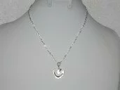 Silver Heart Swirl Necklace 003222