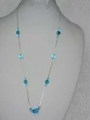 Glass Bead Necklace (Blue) 003246