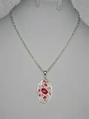 Red Oval Necklace 003227