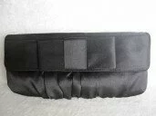 Satin Clutch with Short Chain (black) 003789