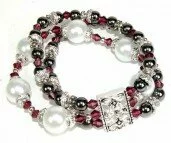 Hematite Magnetic Scroll Bracelet 003099 - Wholesale Bracelets & Bangles