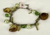 Green and Brown Chain Bracelet 002972 - Wholesale Bracelets & Bangles
