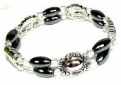 Pewter and Hemmatite Magnetic Bracelet 003106 - Wholesale Bracelets & Bangles