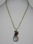 Brown Cord and Brown Marbled Necklace 003224