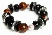 Black and Amber Bracelet 003035 - Wholesale Bracelets & Bangles