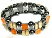 Magnetic Bracelet with Orange Gems 003118 - Wholesale Bracelets & Bangles