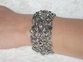 Stunning 1" wide Crystal Encrusted Bracelet 003007